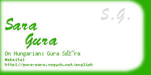 sara gura business card